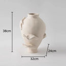 DecorBites™ Abstract Art Ceramic Vase for Desk Decoration and Room Aesthetic