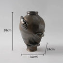 DecorBites™ Abstract Art Ceramic Vase for Desk Decoration and Room Aesthetic