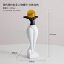 DecorBites™ Abstract Art Female Body Decor Figurines Black White Resin Home Decor