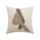 DecorBites™ Abstract Beige Coffee Brown Knot Cushion Cover | Handmade Neutral Art for Sofa Bed