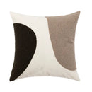 DecorBites™ Abstract Beige Coffee Brown Knot Cushion Cover | Handmade Neutral Art for Sofa Bed