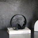 DecorBites™ Abstract Black Characters Sculpture Resins Desk Decoration for Aesthetic Room Decor