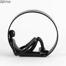 DecorBites™ Abstract Black Characters Sculpture Resins Desk Decoration for Aesthetic Room Decor