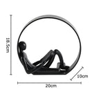DecorBites™ Abstract Black Characters Sculpture Resins Desk Decoration for Aesthetic Room Decor