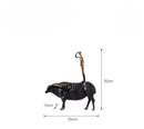 DecorBites™ Abstract Black Yak Golden Cow Sculpture Decorative Metal Figurine