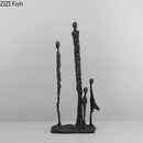 DecorBites™ Abstract Cast Iron Figure Sculpture Modern Home Decor Statue Craft