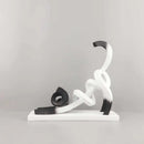 DecorBites™ Abstract Cat Sculpture: Resin Handicrafts for Children's Room Decor