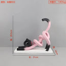 DecorBites™ Abstract Cat Sculpture: Resin Handicrafts for Children's Room Decor