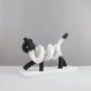 DecorBites™ Abstract Cat Sculpture: Resin Handicrafts for Children's Room Decor