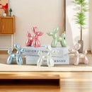 DecorBites™ Abstract Ceramic Balloon Dog Sculpture for Home Office Decor-Gift-Quality Study Room Statue