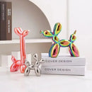 DecorBites™ Abstract Ceramic Balloon Dog Sculpture for Home Office Décor