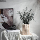 Abstract white & black ceramic knot sculpture living room decor
