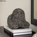 DecorBites™ Abstract Ceramic Rockery Sculpture Ornament for Aesthetic Desk Decoration
