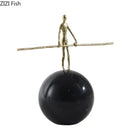 DecorBites™ Abstract Character Marble Sculpture Room Decor