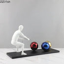 DecorBites™ Abstract Character Metal Sculpture Desk Ornament Aesthetic Room Decor