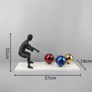 DecorBites™ Abstract Character Metal Sculpture Desk Ornament Aesthetic Room Decor