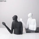 DecorBites™ Abstract Character Resin Sculpture Desk Decoration for Modern Aesthetics