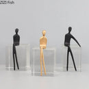 DecorBites™ Abstract Character Sculpture with Crystal Base for Modern Room Decor