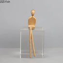 DecorBites™ Abstract Character Sculpture with Crystal Base for Modern Room Decor