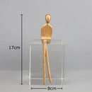 DecorBites™ Abstract Character Sculpture with Crystal Base for Modern Room Decor