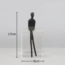 DecorBites™ Abstract Character Sculpture with Crystal Base for Modern Room Decor
