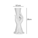 DecorBites™ Abstract Character White Ceramics Vase Home Decor Handcrafted Modern Flower Arrangement