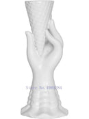DecorBites™ Abstract Character White Ceramics Vase Home Decor Handcrafted Modern Flower Arrangement