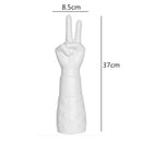 DecorBites™ Abstract Character White Ceramics Vase Home Decor Handcrafted Modern Flower Arrangement