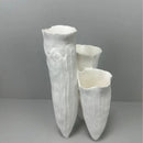 DecorBites™ Abstract Coral Reef Ceramic Vase Triangle Shape Handicraft Home Decor Vase