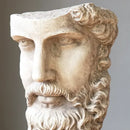 Antique silver & white david face resin sculpture living room decor
