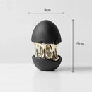 DecorBites™ Abstract Eggshell Hollow Out Cracked Egg Decorative Figurine