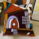 Decorbites abstract embroidery picasso face throw pillow living room