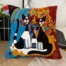 Decorbites abstract embroidery picasso face throw pillow living room