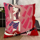Decorbites abstract embroidery picasso face throw pillow living room