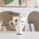 DecorBites™ Abstract Face Ceramic Coffee Mug Dining Table Teacup Juice Container