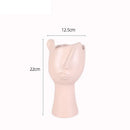 DecorBites™ Abstract Face Ceramic Vase for Table Flowers Decoration