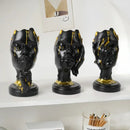 DecorBites™ Abstract Face Mask Silence Gold Resin Statue Home Decor Figurine