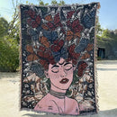DecorBites™ Abstract Face Pattern Throw Blanket 130x180cm