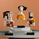 DecorBites™ Abstract Face Resin Art Ornament Figure Statues for Home and Office Decor
