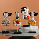 DecorBites™ Abstract Face Resin Art Ornament Figure Statues for Home and Office Decor