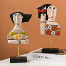 DecorBites™ Abstract Face Resin Art Ornament Figure Statues for Home and Office Decor