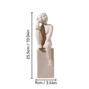 DecorBites™ Abstract Family Character Ceramic Sculpture Desk Decoration
