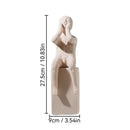 DecorBites™ Abstract Family Character Ceramic Sculpture Desk Decoration