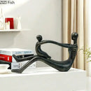 DecorBites™ Abstract Family Resin Sculpture for Desk Decor and Room Aesthetic