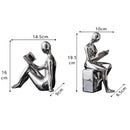 DecorBites™ Abstract Figure Bookend Set for Stylish Home Decor & Study Room Ornaments