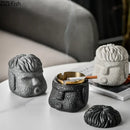 DecorBites™ Abstract Figure Portraits Cement Ashtray Smoking Accessories Gift