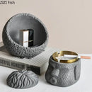 DecorBites™ Abstract Figure Portraits Cement Ashtray Smoking Accessories Gift