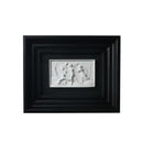 Modern white and black abstract figure relief sculpture living room art