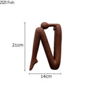 DecorBites™ Abstract Figure Resin Sculpture Desk Decor Modern Home Ornament