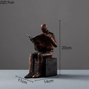 DecorBites™ Abstract Figure Sculpture Bookend Resin Statue Desk Decoration Bookshelf Statuette